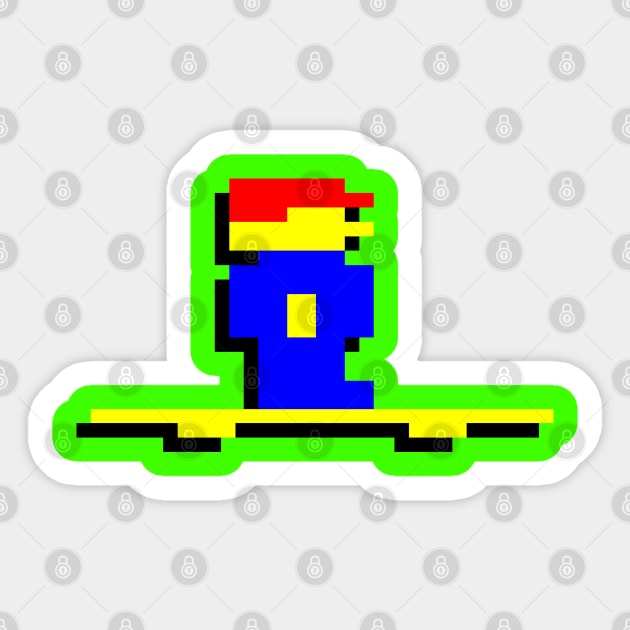 Cuthbert in the Mines - Pixel Art Sticker by RetroTrader